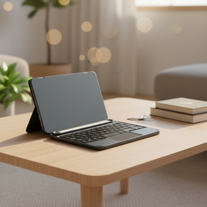 Clavier magique sans fil <span class=keywords><strong>Bluetooth</strong></span> de dernière génération pour iPad Mini / iPhone avec support arrière et rétroéclairage 7 couleurs - Product Image 3