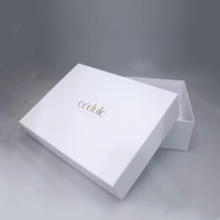 Brand Logo Luxury Gold Foil Rigid Cardboard Luxury Clothing Boxes Gift Box with Lid