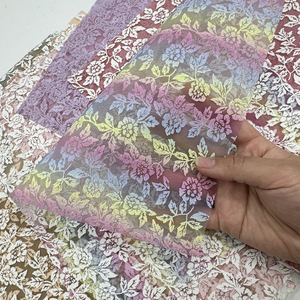 Tessuto in <span class=keywords><strong>Tulle</strong></span> 3D 100% Poliestere Ricamato a Rete per Sandali, Tomaie di Scarpe e Borse - Product Image 4