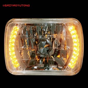 ไฟหน้ารถยนต์คลาสสิควินเทจขนาด 5*7 6*7 นิ้ว ไฟ LED สี่เหลี่ยมขนาด 7 นิ้ว รุ่น H4 12V 55W ใหม่แบบกึ่งปิด 4000 ลูเมนส์ <span class=keywords><strong>4000K</strong></span> - Product Image 4
