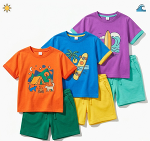 Profit King Kids Summer Outfits Set Romper Overalls Tops Shorts Mixed Batch Children Clothing Model 2026.4 Made in China - Product Image 4