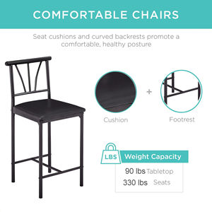 Home-use personalized <b>bar</b> <b>table</b> and chair set, stylish coffee shop/<b>bar</b> storage <b>table</b>, high-legged upholstered chair - Product Image 3