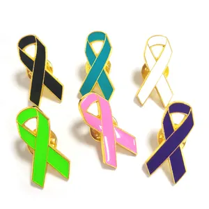 OEM Factory Awareness Ribbon Lapel Pins badges China largest supplier