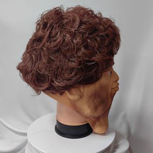 Masque en latex TIANHONG drôle pour double menton, taille unique, accessoire de fête costumée d'Halloween - Product Image 2