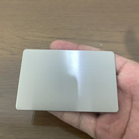 En stock, cartes de visite rectangulaires en acier inoxydable brossé, gravées au laser, vierges, à personnaliser, origine Wenzhou