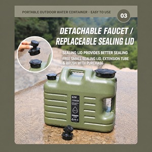Conteneur d'<span class=keywords><strong>eau</strong></span> portable en HDPE de qualité alimentaire 20L <span class=keywords><strong>avec</strong></span> <span class=keywords><strong>robinet</strong></span> amovible, bidon d'<span class=keywords><strong>eau</strong></span> <span class=keywords><strong>potable</strong></span> pour le camping et les activités de plein air - Product Image 3