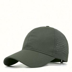 Gorra de Béisbol Deportiva Formal de Secado Rápido de 6 Paneles con Orificios Cortados con Láser, Lona Impermeable, Venta al Por Mayor - Product Image 5