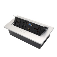 Prise de courant universelle multimédia électrique, prise de bureau escamotable, prise RJ45