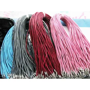 Custom 2020 New Fashion Adjustable Genuine Leather Necklace Cord Rope String/1.8inch Extender Chain