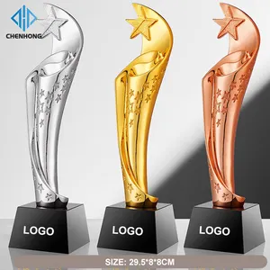 High Quality Fantasy Star Thumb Crown Shape Championship Trophies And Plaques Sports Award Resin Trophy With Custom Design