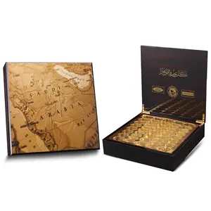 新设计定制木盒阿拉伯日期盒豪华手工漆器礼品盒