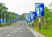 Écran d'affichage LED extérieur P4 IP66 étanche double face pour poteau de rue et panneau publicitaire