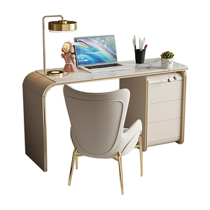 Bureau en bois AIYI Light Luxury SLATE pour la chambre à coucher, bureau d'écriture de chevet, bureau de bureau, mobilier moderne - Product Image 1