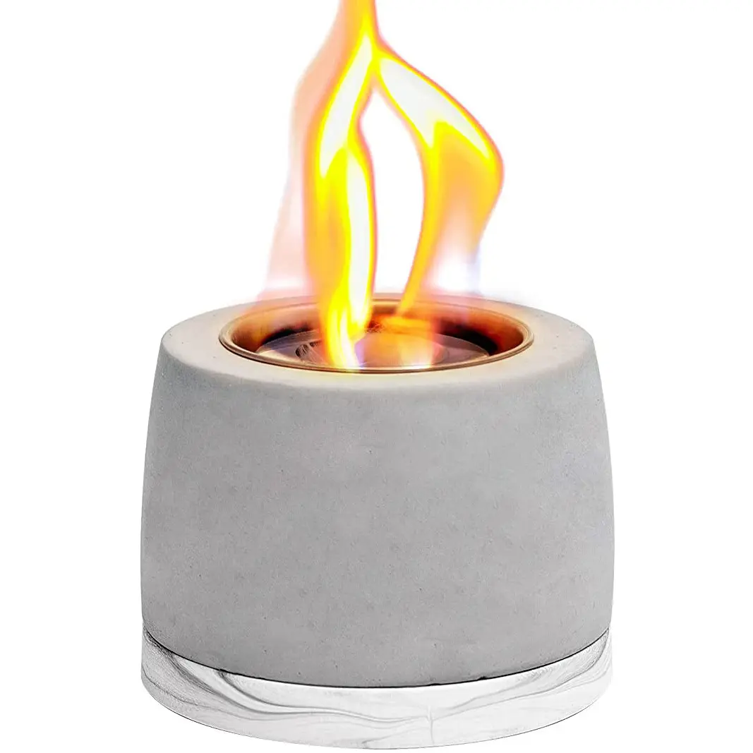 Üstün kalite şömine taşınabilir Mini masaüstü ateş çukuru beton masa üstü ateş çukuru kase satılık