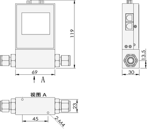 Meteran aliran udara Digital hemat biaya, kontrol aliran Gas alami untuk bidang perlindungan lingkungan - Product Image 5
