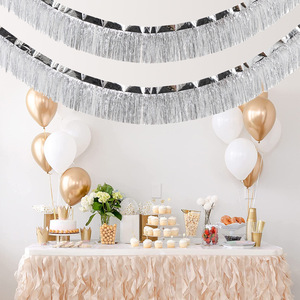 Kim loại <span class=keywords><strong>tinsel</strong></span> Fringe Tassel lá kim loại biểu ngữ Đảng streamers cho đám cưới sinh nhật Giáng sinh trang trí nhà treo - Product Image 5