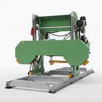 Scie à ruban horizontale pour le sciage du bois, haute précision et puissance de 7,5 kW