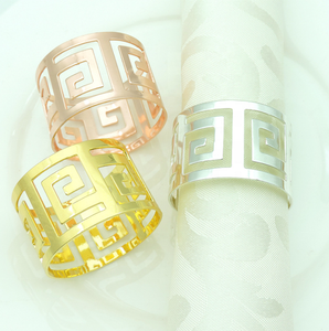 Luxe Jolie <span class=keywords><strong>Rose</strong></span> Or Anneau Serviettes Fantaisie Porte-Serviettes Élégant Métal Jaune Minimaliste Bling <span class=keywords><strong>Serviette</strong></span> Anneaux Décoratifs - Product Image 2