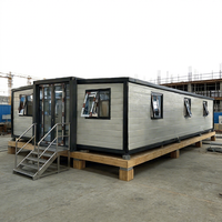 Maison conteneur en acier extensible BDMS de 40 pieds, villa moderne préfabriquée, bureau, bâtiment à déploiement rapide, hôtel, école