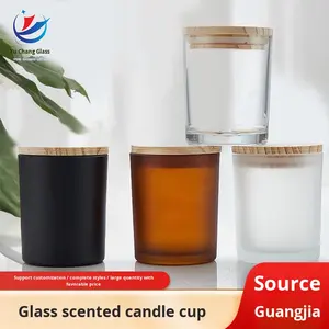 Ly đựng nến thủy tinh mờ tối giản hiện đại, trang trí nhà cửa sáng tạo, giá đỡ nến trị liệu bằng hương thơm, lọ đựng nến trong suốt tự làm, bề mặt nhẵn - Product Image 4