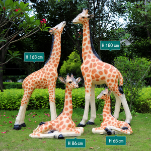 Escultura de Jirafa de Fibra de Vidrio Personalizada a Tamaño Real, Estatua de Animal de Safari para Exteriores, Decoración de Jardín, Parque, Zoológico - Product Image 6