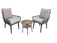 Ensemble de table basse en aluminium unique pour l'extérieur, meubles de jardin, hôtels, villas, fermes, patio, rotin tressé, tissu