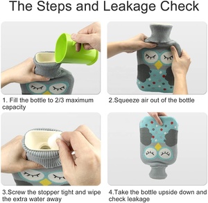 Tái Sử Dụng 2 Lít Chai Nước Nóng Với Dệt Kim Bìa Cho Chuột rút Kinh Nguyệt Túi Nước Nóng Chai - Product Image 3