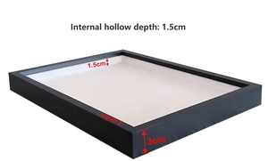 Cornice per Foto 3D Effetto Ombra in MDF con Grana del Legno Nera e Bianca, Varie Misure (<span class=keywords><strong>3</strong></span>", 6", 8", 10", 11", A4) e Profondità (1.5cm, 3cm, 5cm) - Product Image 4