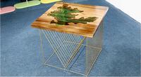 Table basse carrée en bois massif, résine époxy, design original européen, nouvelle collection 2020