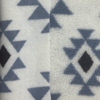 Vêtement en polaire jacquard à motif géométrique, design personnalisé, toucher doux, imprimé, tricoté, pelucheux, 100 % polyester, pour vêtements et jouets