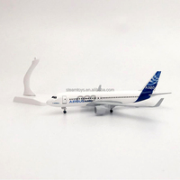 Avión de Metal de 20CM, modelo de avión Civil Original Airbus A320, modelo de avión de pasajeros, avión fundido a presión para exhibición