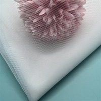 Tissu en maille de nylon blanc 25 g/m² respirant, léger (1 mm), 100 % nylon, pour robes de soirée et robes à paillettes, tissu tulle, tissu dentelle