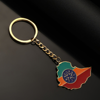 Éthiopie Carte Porte-clés Touristique Souvenir Cadeaux Bijoux Collier Bracelet Éthiopie Drapeau Porte-clés Charmes Métal Éthiopie Porte-clés