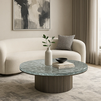JingYue dessus de table élégant en résine transparente de luxe personnalisée meubles artisanaux pour espaces commerciaux hôtels salons
