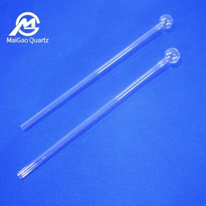 Transparent Spiral <strong>Quartz</strong> <strong>Tube</strong> <strong>Quartz</strong> Glass test <strong>Tube</strong> with Frosted Stopper - Product Image 5