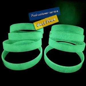 Pulseras de goma Pulseras con logotipo personalizado Logotipo personalizado Luminoso Deportes Resplandor en pulsera de silicona - Product Image 1