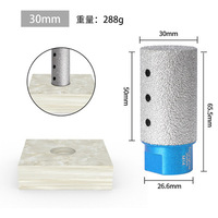 Forets diamantés brasés sous vide de 25 mm pour la découpe de carreaux de porcelaine, céramique, granit, marbre, forets de perçage de 10/15/20/25 mm pour l'agrandissement et la mise en forme