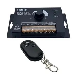 <span class=keywords><strong>Variateur</strong></span> de lumière RF3K 2500W 220V, canal unique, <span class=keywords><strong>variateur</strong></span> LED avec télécommande et commande rotative manuelle pour éclairage monochrome - Product Image 1