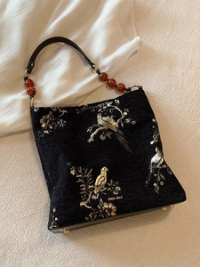 Nuevo Bolso Tote de Gran Capacidad con Bordado Estilo Chino, Bolso de Hombro Casual para el Trabajo, Bolso de Mano con Patrón Geométrico - Product Image 6