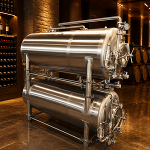 Cuve de fermentation horizontale Tonsen 10HL 20HL en acier inoxydable 304 avec enveloppe de refroidissement pour brasserie - Product Image 1