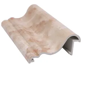 Profil de moule d'extrusion de panneau mural de feuille de marbre de pvc uv, garniture de bord d'armoire de tapis de contreplaqué de pvc de meubles en forme de u
