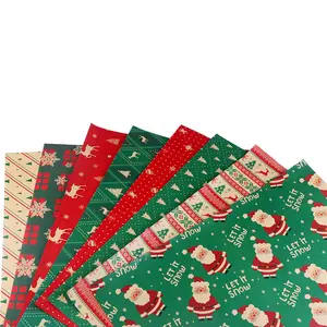 2023 Recyclable Material Happy Christmas Gift Packing Wrapping Paper