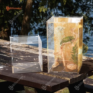 Vente en Gros Clair Muilt-Tailles Grillons Scorpion Reptile Réservoir Assemblé Petit Dragon Barbu Réservoir D'alimentation pour Habitat - Product Image 1