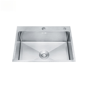 Lavello da cucina grigio canna di fucile, in acciaio inossidabile 201, spazzolato a mano, a vasca singola ispessita, per <span class=keywords><strong>la</strong></span> lavatura di verdure nelle mense scolastiche - Product Image 1