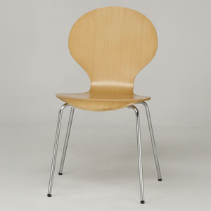 เก้าอี้ห้องรับประทานอาหารไม้ทรงกลมทันสมัยเฟอร์นิเจอร์ในบ้านซ้อนได้พร้อมการใช้งานในครัว - Product Image 1