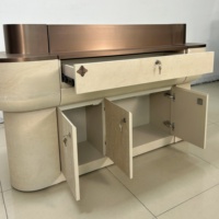 Vitrine de luxe en travertin avec vitrine en verre trempé haut de gamme pour bijouterie