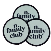 Personnalisé de haute qualité pour Velcro crochet et boucle dos tissé Patch fer à repasser Merrow bordure patchs Badges pour chapeaux tissu matériel