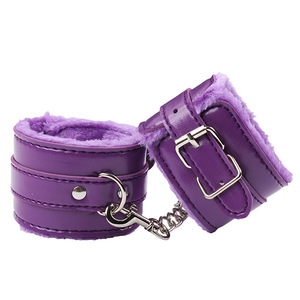 고품질 속박 수갑 조정 가능한 PU 가죽 구속 섹시한 속박 BDSM 섹스 토이 게임 퍼지 수갑 - Product Image 4