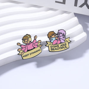 Broches et badges UV imprimés « Keep Swimming » pour la neurodiversité, l'autisme et le TDAH – Magnifiques bijoux de revers pour sacs, cadeau pour enfants - Product Image 2