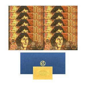 Nuovo Design di Alta Qualità, Carta da Collezione Copernico, 10 Biglietti in Plastica con Foglia d'Oro Elettroplaccata - Product Image 3